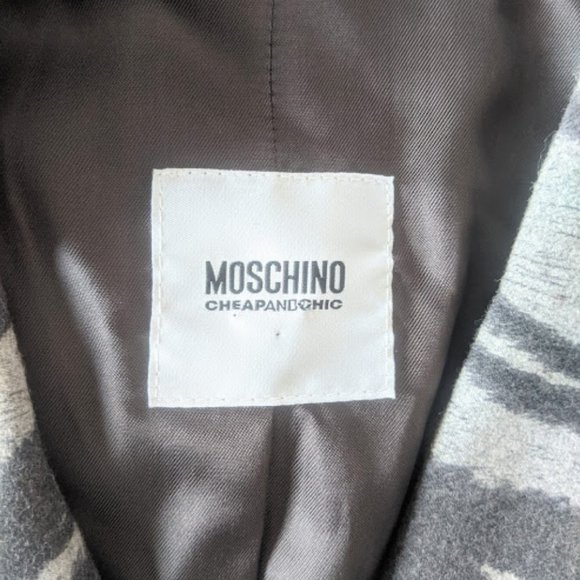 Moschino Grey Tiger/ Zebra Print Blazer - Picture 3 of 7